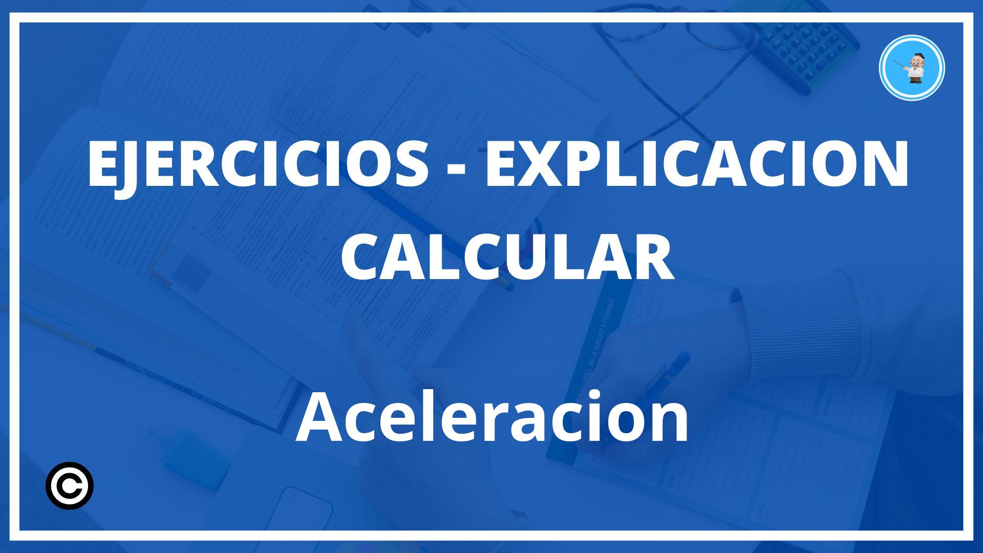 Ejercicios Calcular Aceleracion PDF
