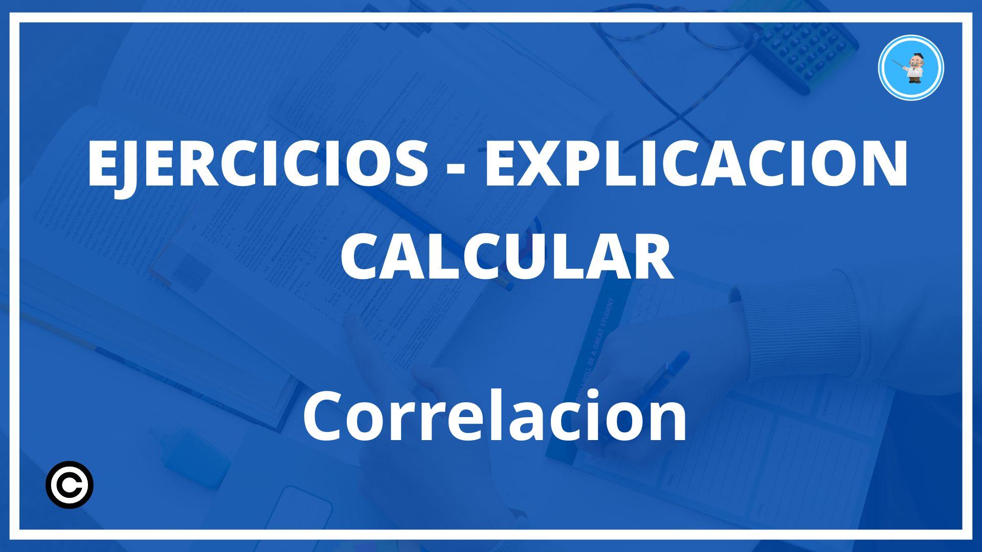 Ejercicios Calcular Correlacion PDF