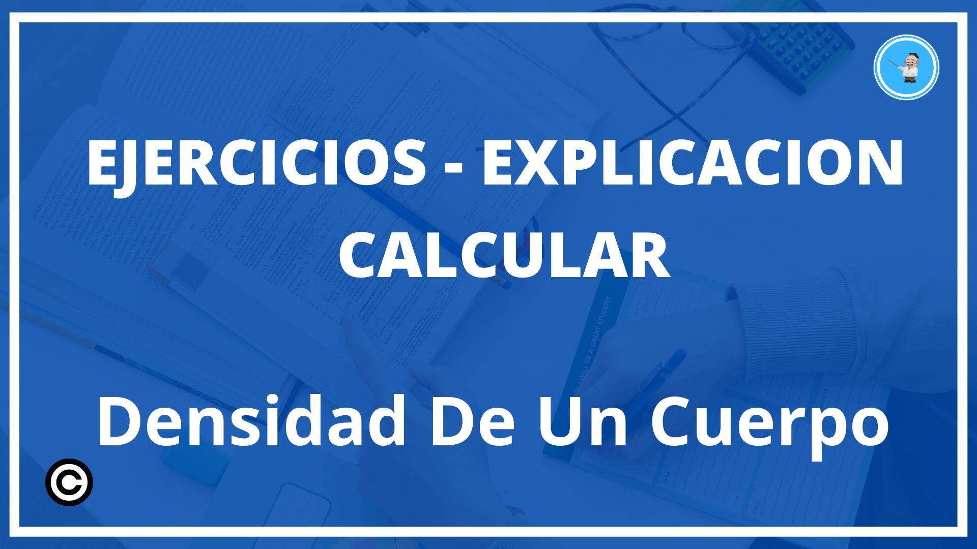 Ejercicios Calcular Densidad De Un Cuerpo PDF