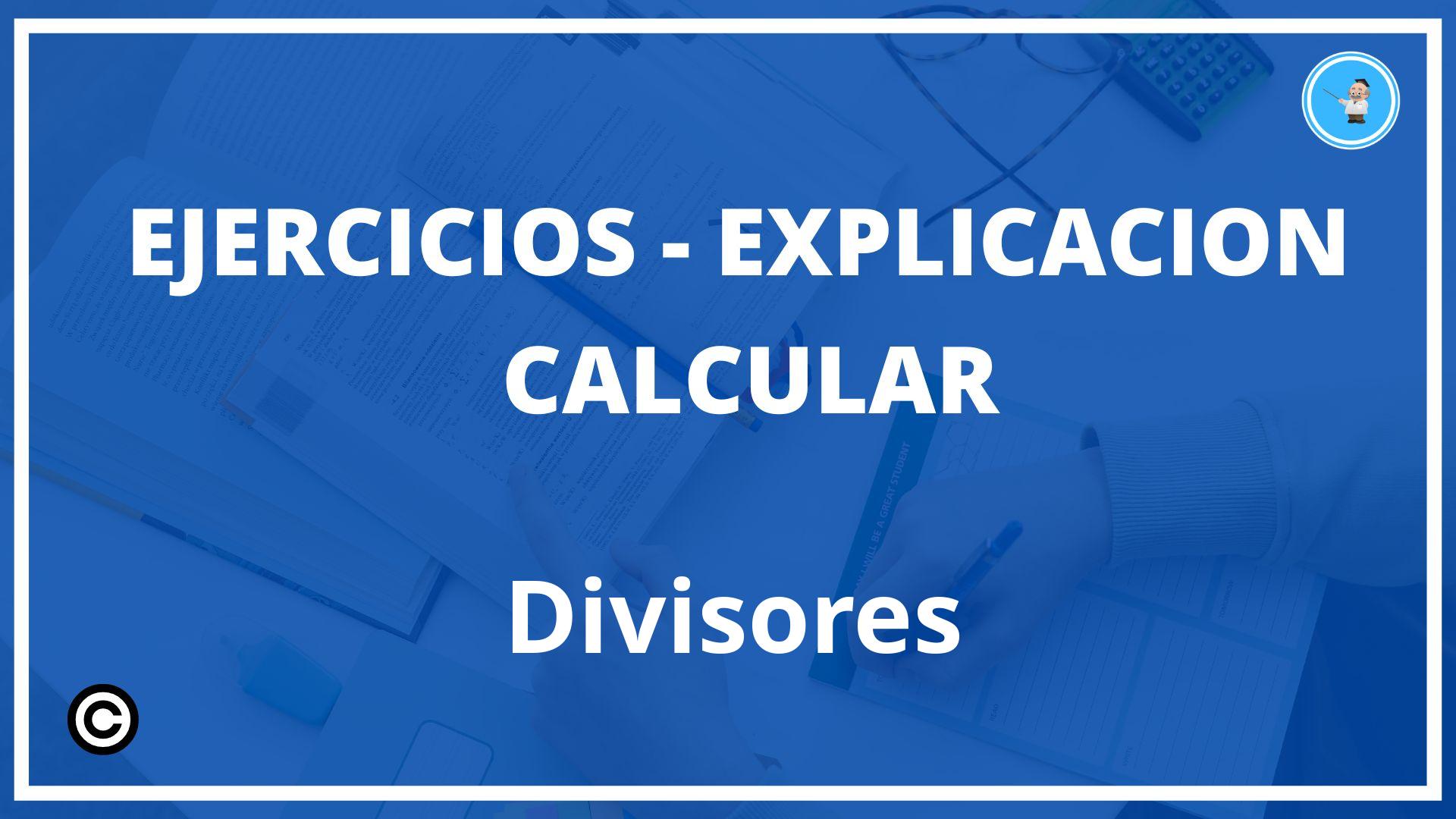 Ejercicios Calcular Divisores PDF