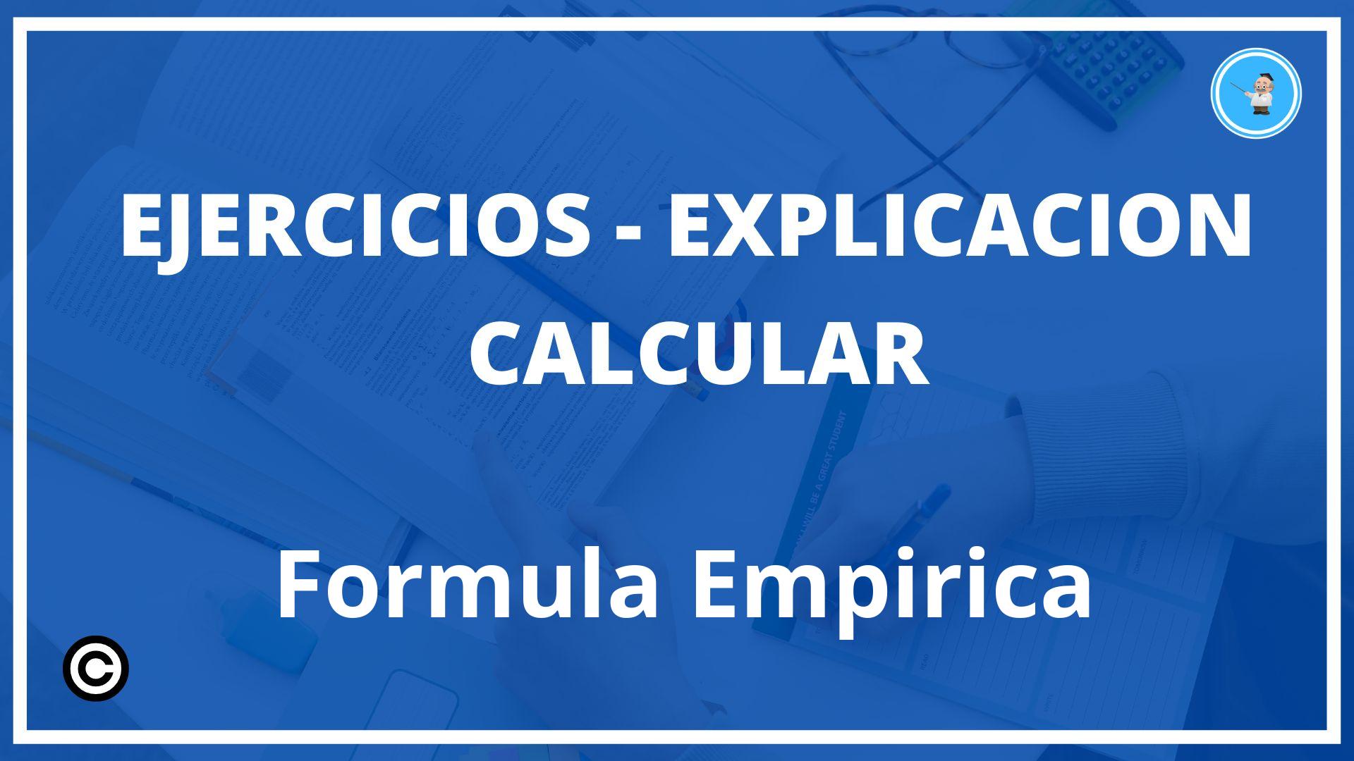 Ejercicios Calcular Formula Empirica PDF