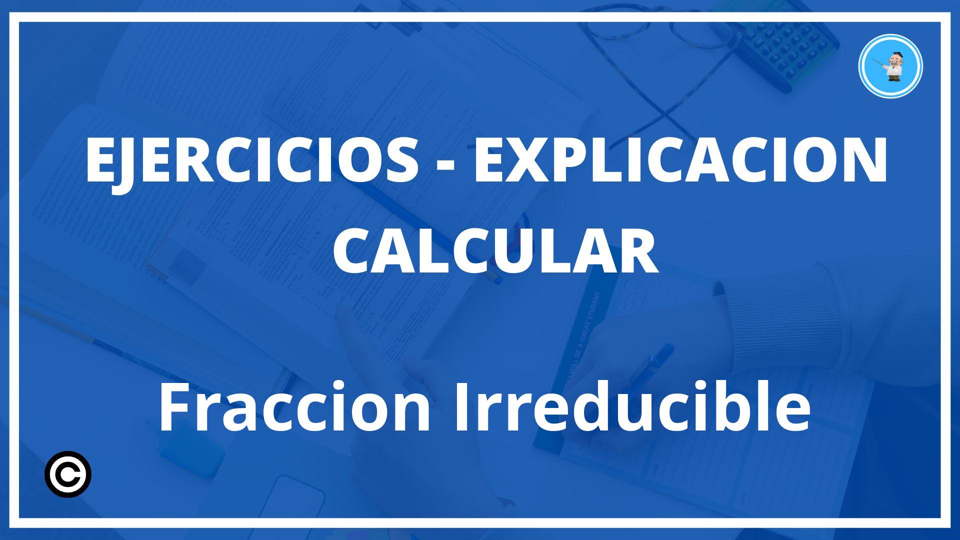Ejercicios Calcular Fraccion Irreducible PDF