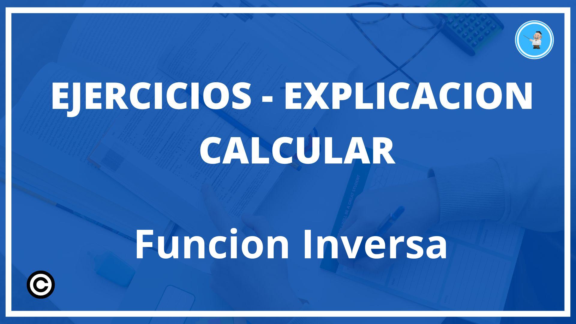 Ejercicios Calcular Funcion Inversa PDF