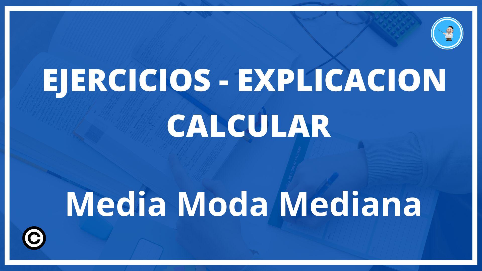 Ejercicios Calcular Media Moda Mediana PDF