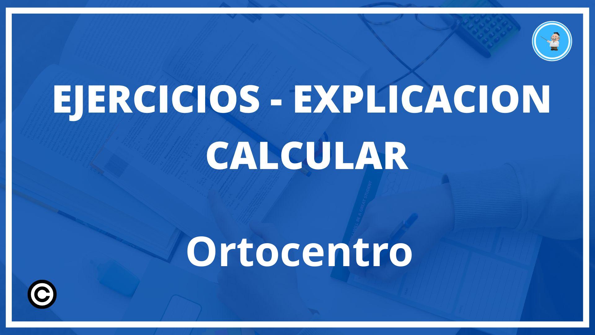 Ejercicios Calcular Ortocentro PDF
