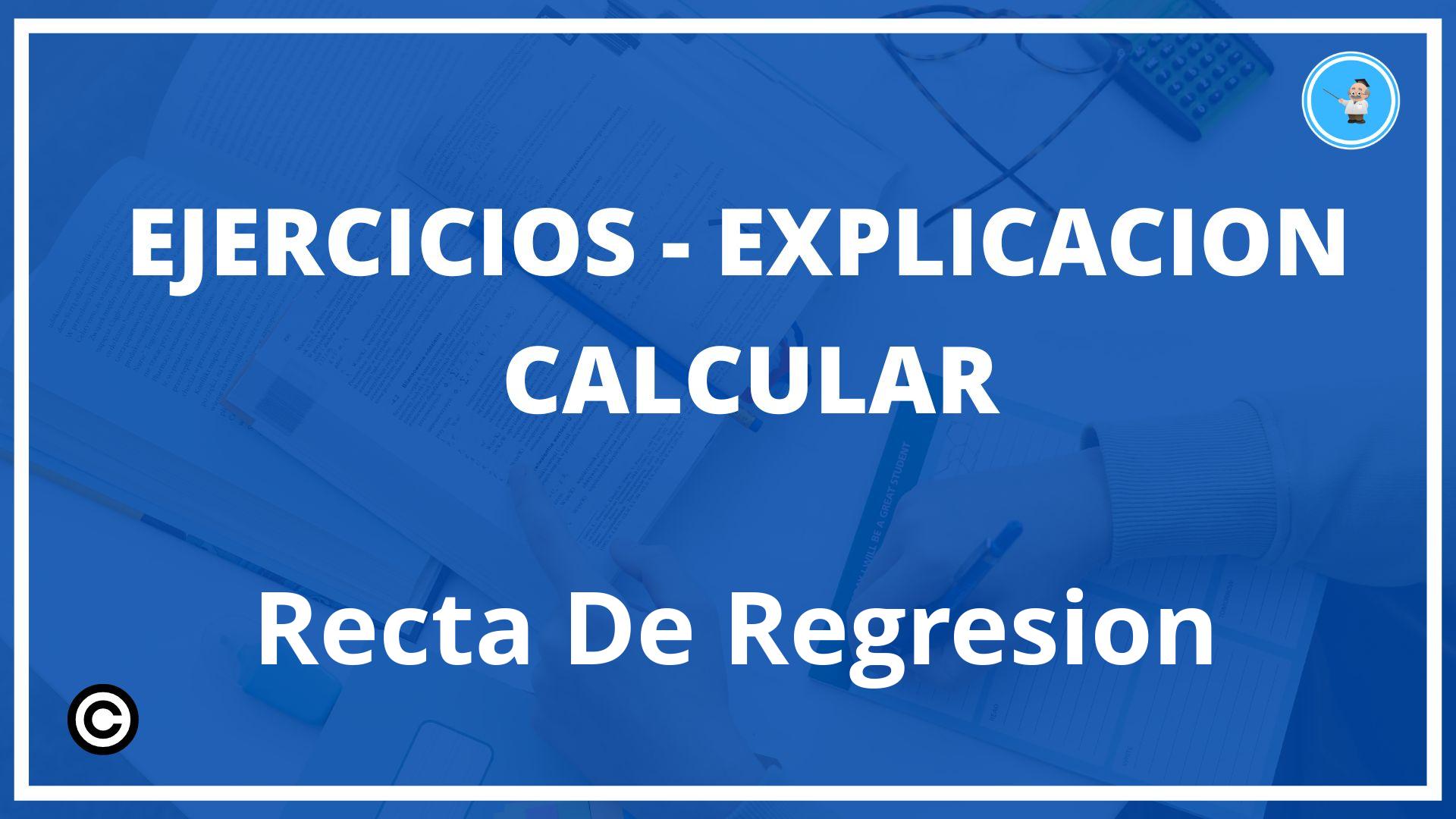 Ejercicios Calcular Recta De Regresion PDF