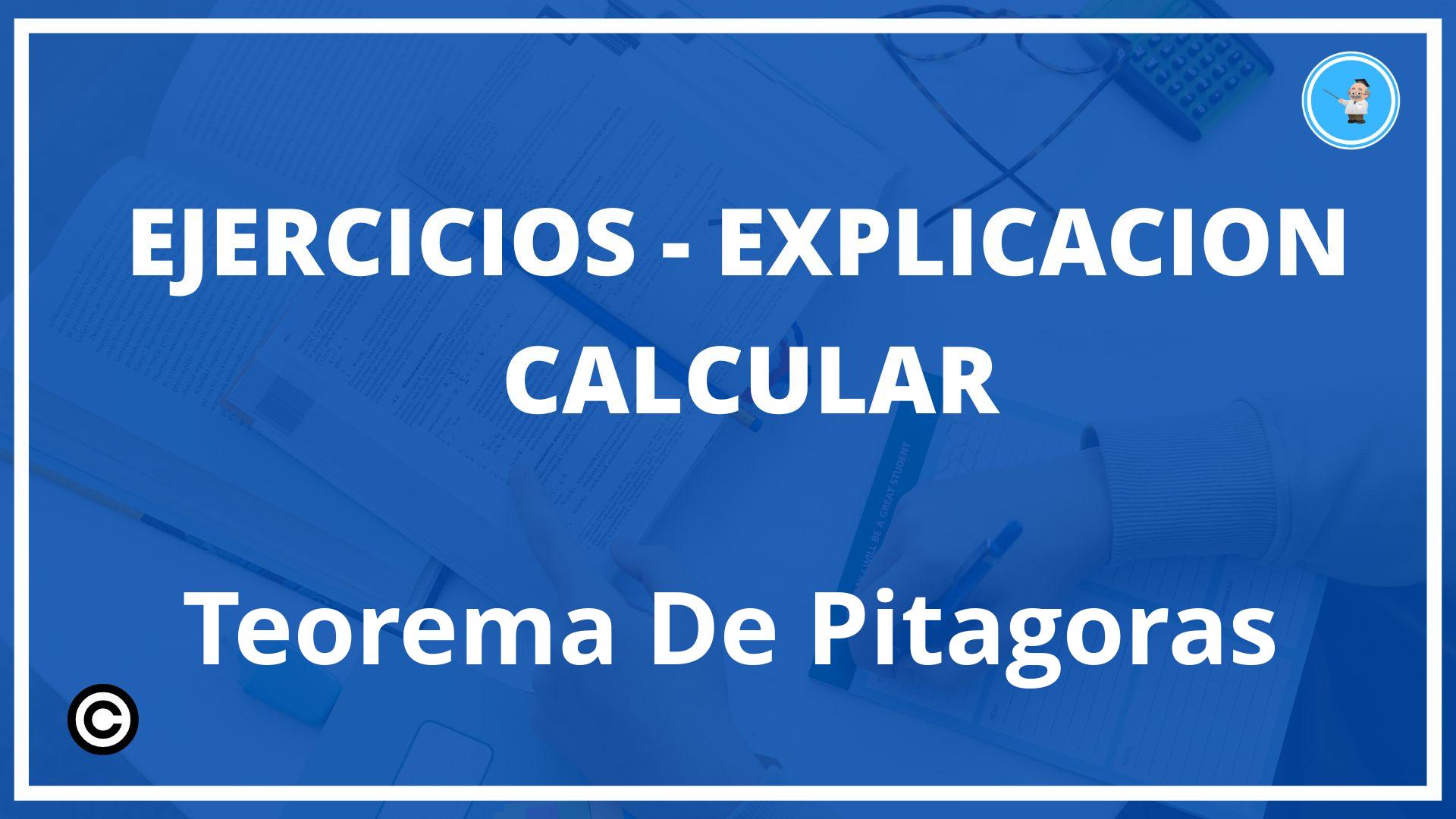 Ejercicios Calcular Teorema De Pitagoras PDF