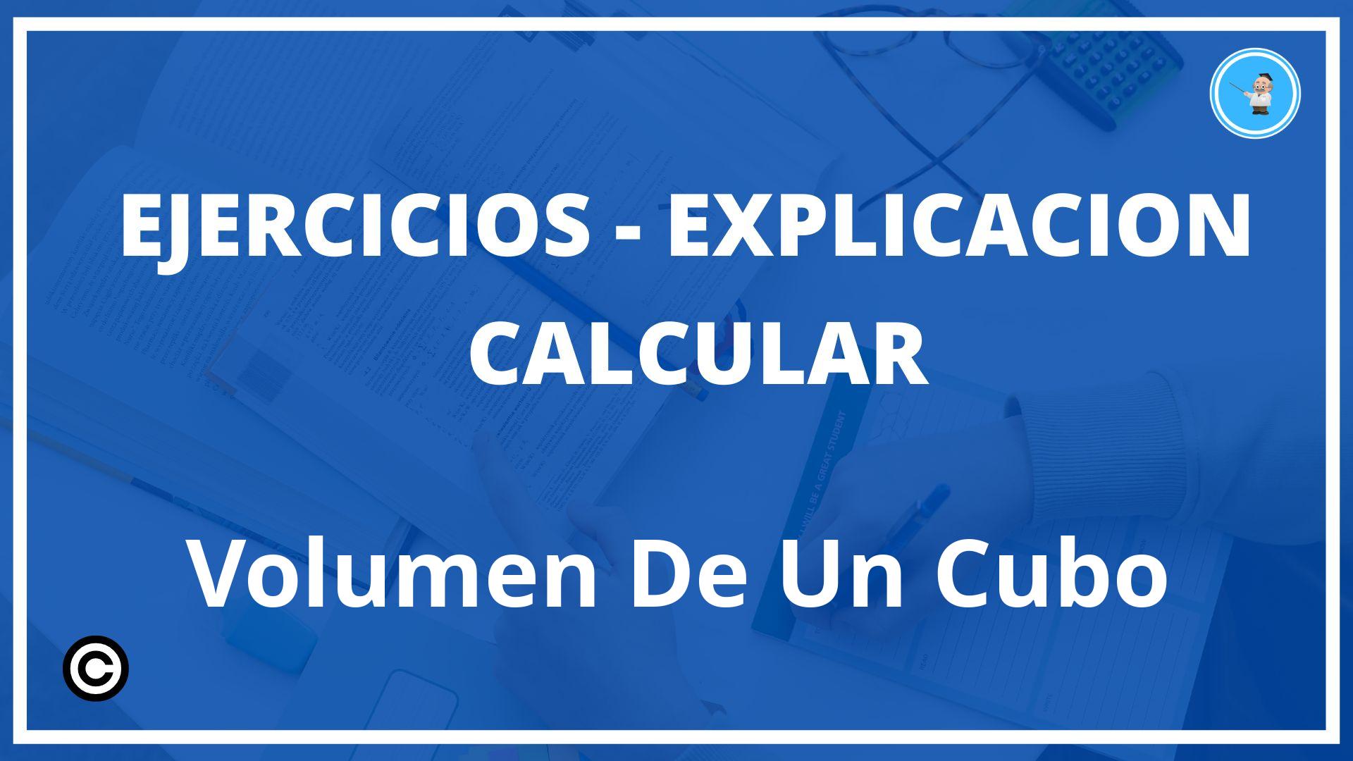 Ejercicios Calcular Volumen De Un Cubo PDF