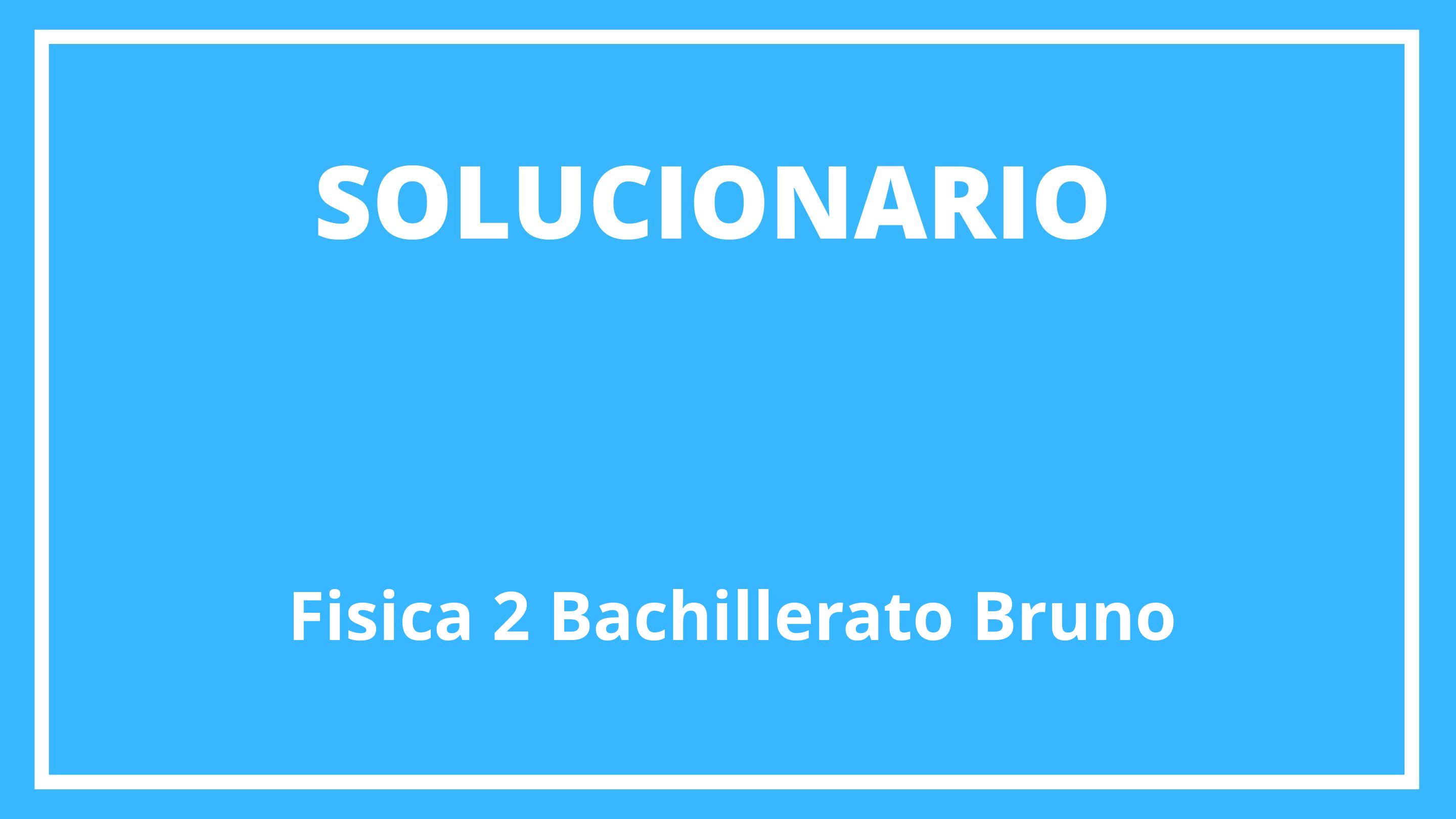 Solucionario Fisica 2 Bachillerato Bruño
